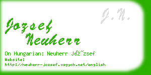 jozsef neuherr business card